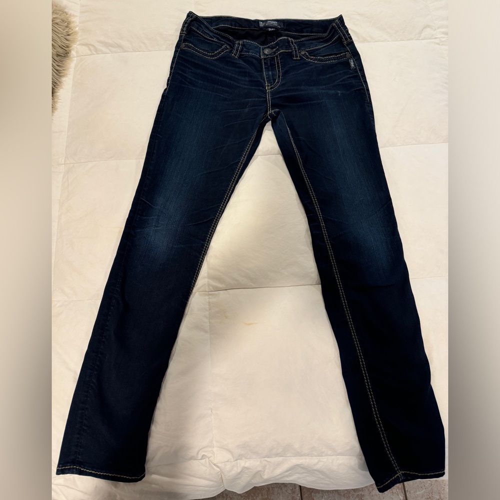 Dark Blue Skinny Jeans for Women - Picture 4 of 6